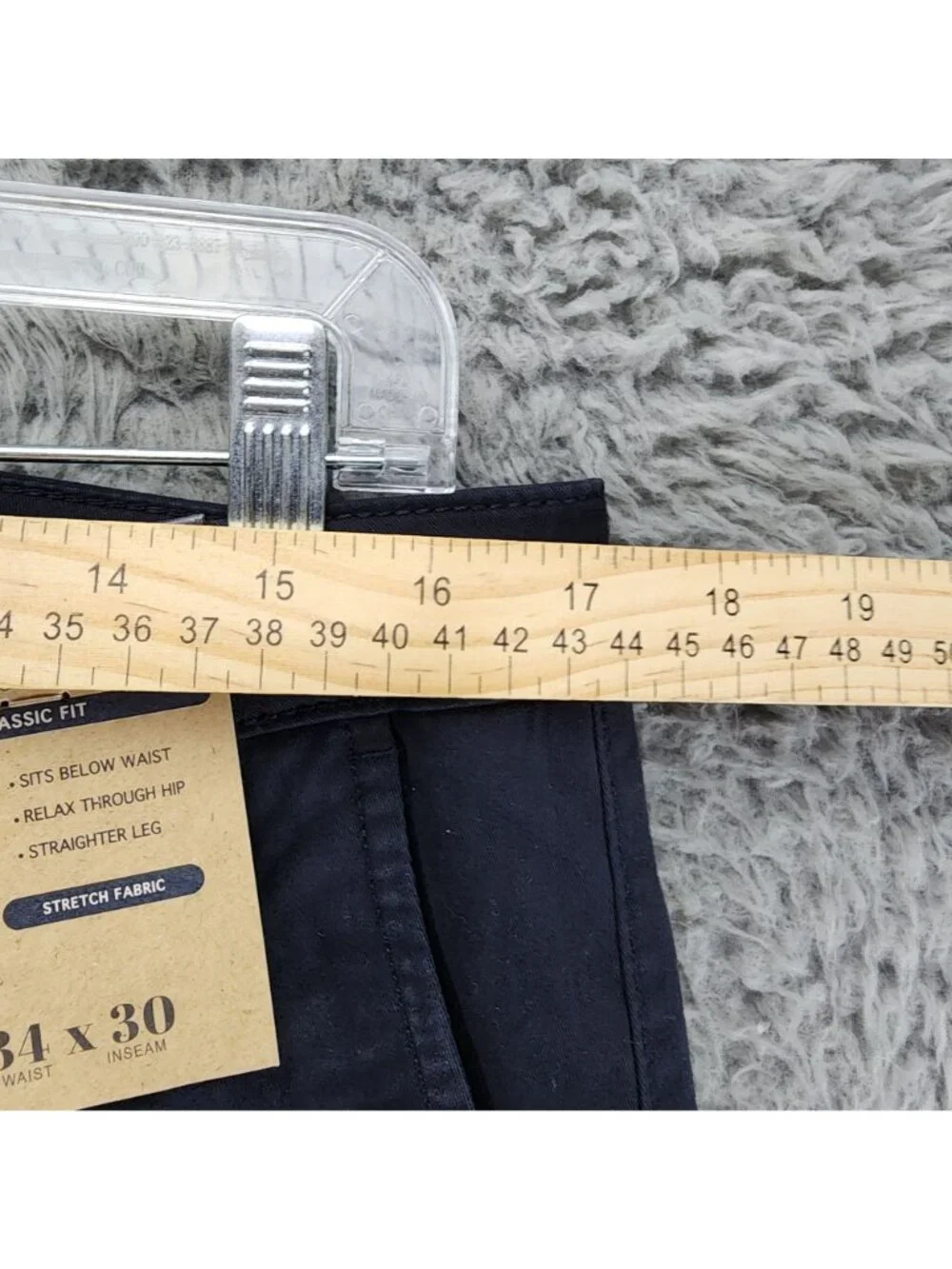 Tailor Vintage Pants Mens 34x30 Blue Stretch Mid Rise Classic Fit *NWT*